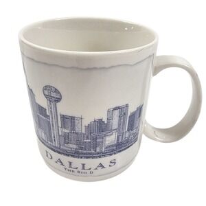 Starbucks Skyline Architecture Series 2007 Dallas Texas Big D Coffee Mug 18oz